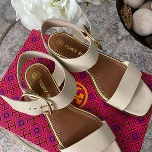 Tory Burch Womens Flat Sandals Dulce De Leche